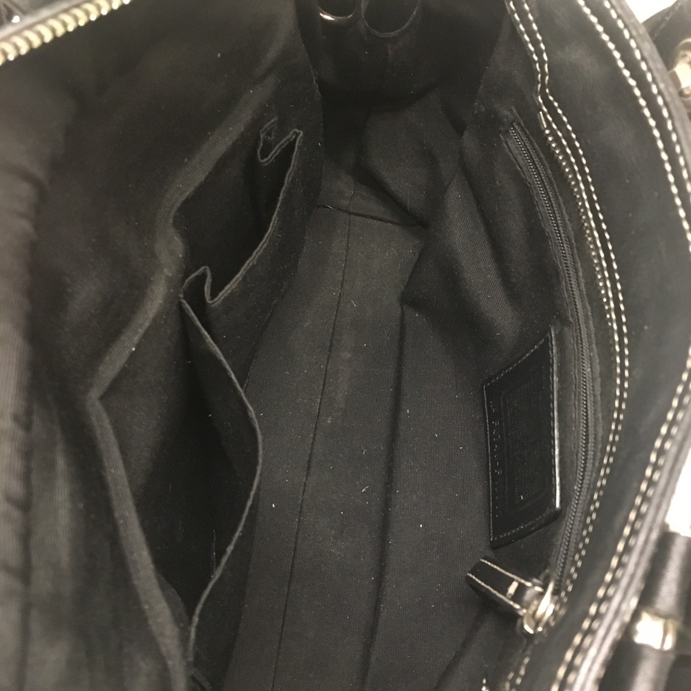 Coach #F10911 Satchel Handbag, Black w/Nickel - Picture 6 of 7